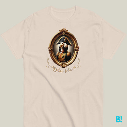 Elegant Afghan Hound Portrait Tee in 7 Colors Embrace style with our Afghan Hound tee! 100% cotton, unisex, available in S-XXXL. Choose from 7 chic shades. Shop your regal look now! €29.50 B!NKY Comfywear