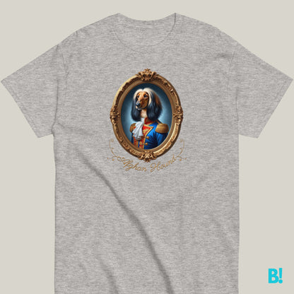 Afghan Hound Napoleon Dog T-shirt – 100% Cotton Afghan Hound fans, get this elegant Napoleon dog portrait T-shirt! Soft cotton in 7 colors. A stylish choice for dog lovers! €29.50 B!NKY Comfywear