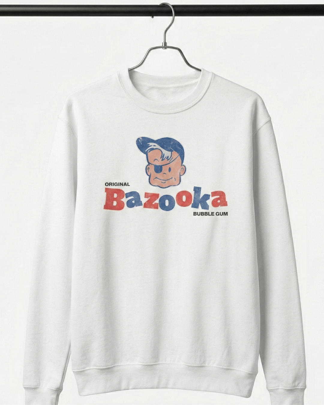 BAZOOKA JOE SWEATER | RETRO BUBBLEGUM CLUB featuring classic bubblegum graphic design