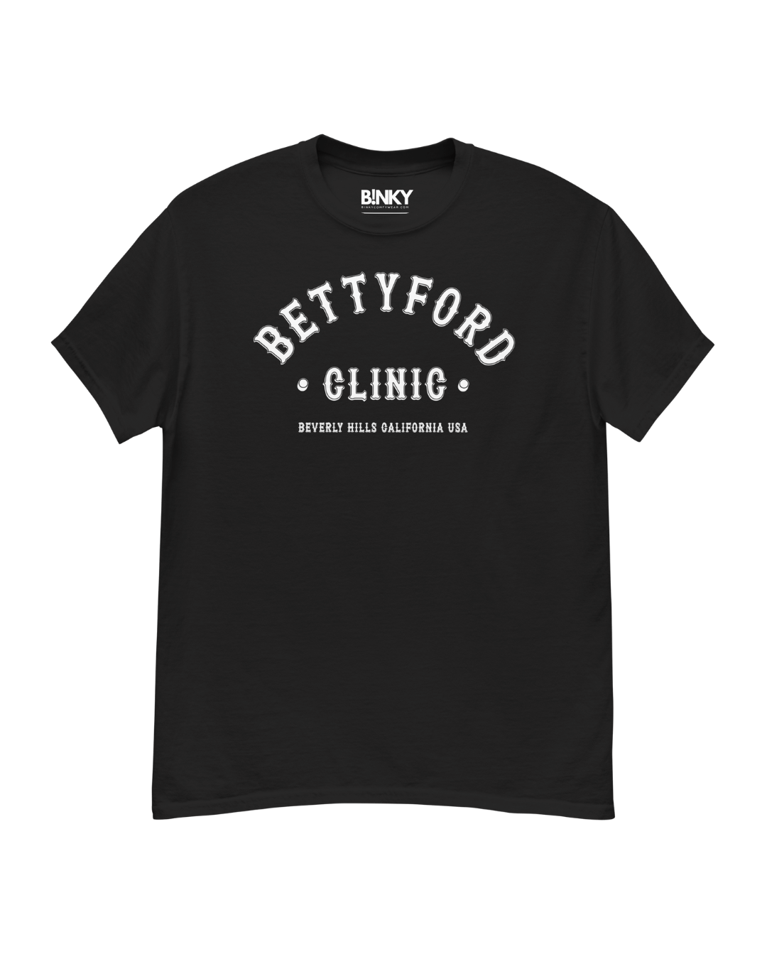 Betty Ford Clinic Varsity T-Shirt – Retro design, 100% cotton, regular fit