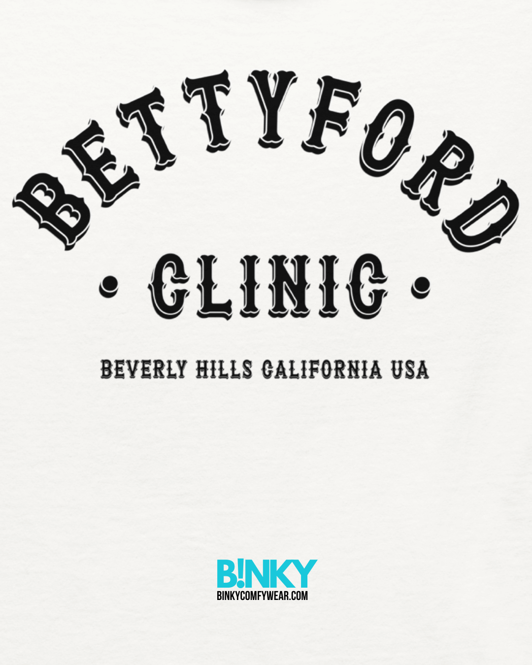 Betty Ford Clinic Varsity T-Shirt – Retro design, 100% cotton, regular fit