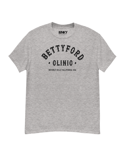 Betty Ford Clinic Varsity T-Shirt – Retro design, 100% cotton, regular fit