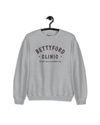 BETTY FORD CLINIC SWEATER in gray, featuring vintage graphic design, part of binky comfywear collection.