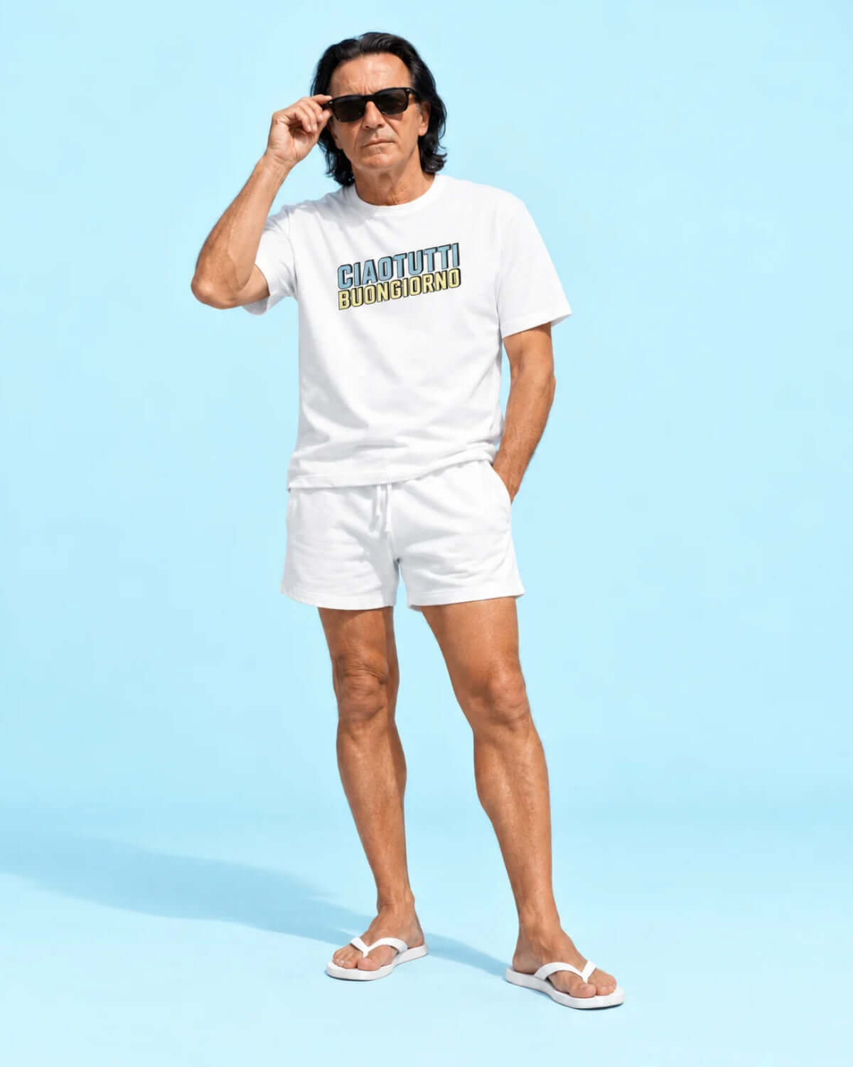 Walter solo editorial look 4 in BINKY COMFYWEAR Retro T-Shirt