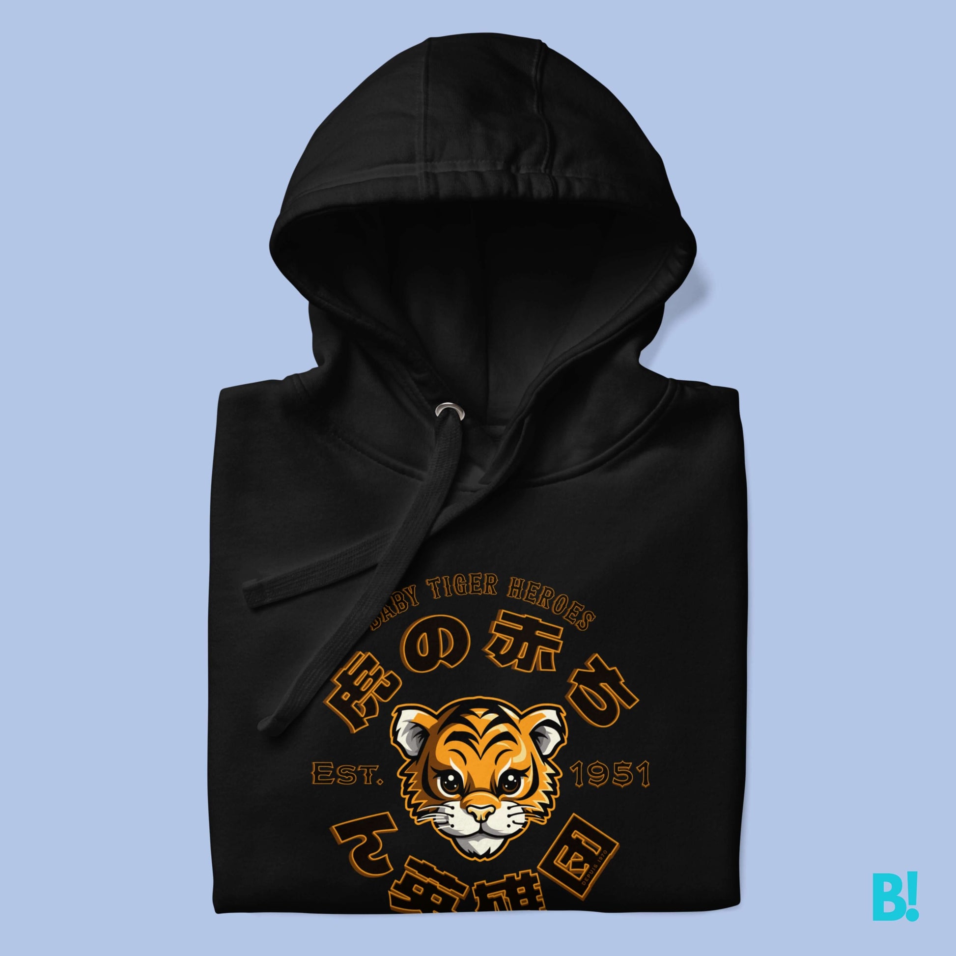 BABY TIGER HOODIE Elevate your style and express your affection for all things Tiger with inspiring our Fantasy Japanese Baby Tiger Heroes Baseball Club Hoodie, showcasing the enchanting design of 虎の赤ち ん英雄団 Stay comfy with our 100% Cotton-Faced hoodie, fe