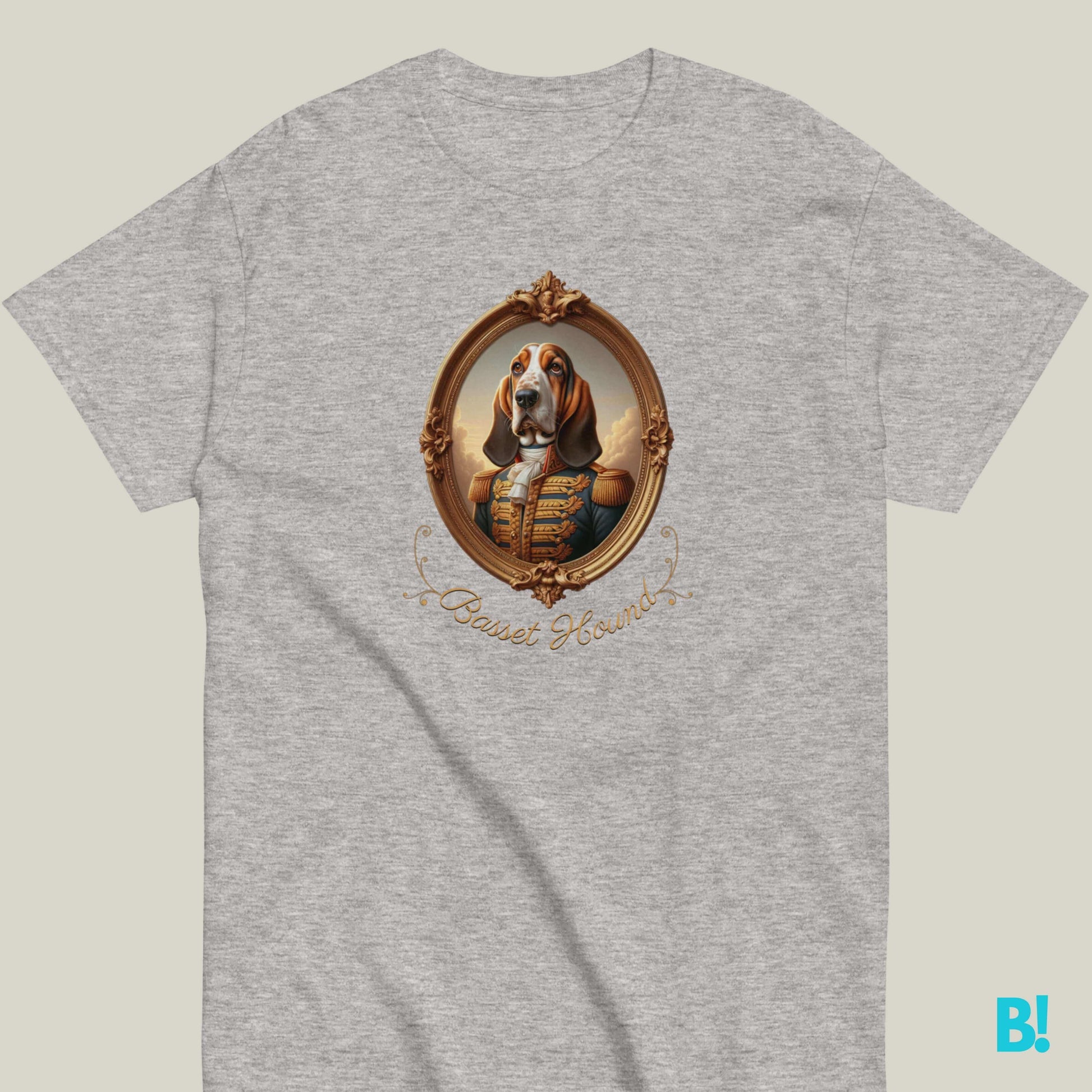 Basset Hound Napoleon Dog T-shirt – 100% Cotton Basset Hound fans, this playful Napoleon dog portrait T-shirt is perfect! Soft cotton in 7 colors. Ideal for dog lovers! €29.50 B!NKY Comfywear