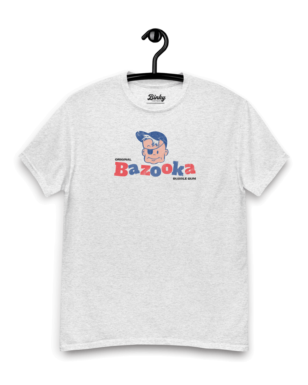 BAZOOKA JOE T-SHIRT | RETRO BUBBLEGUM LEGEND, featuring vintage comic style graphic on a classic tee.