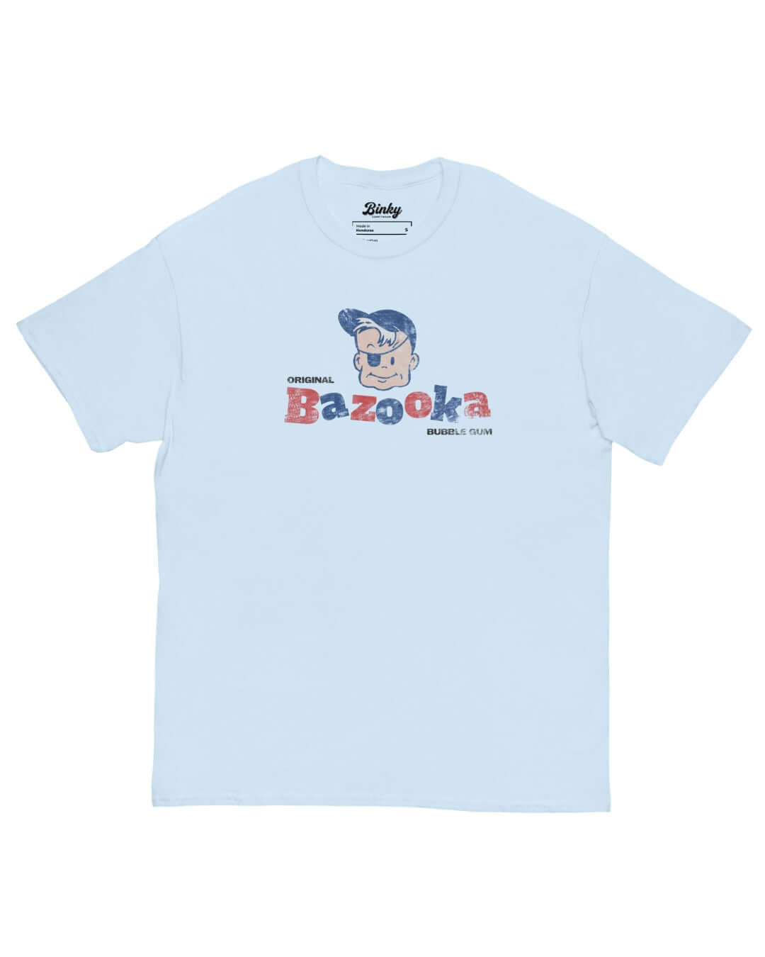 Bazooka Joe T-Shirt in Light Blue with vintage-inspired bubblegum graphic