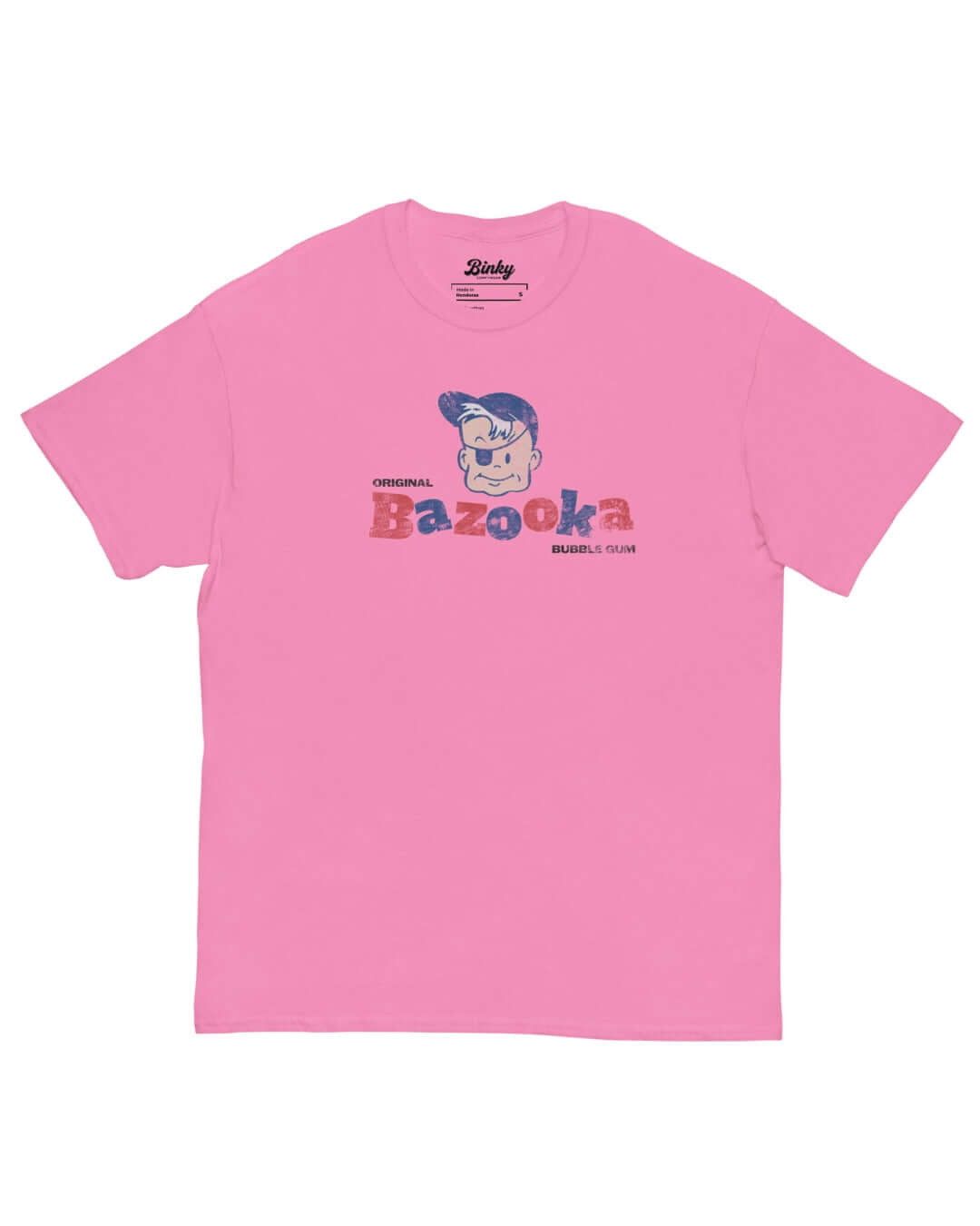 Bazooka Joe T-Shirt in Azalea with retro bubblegum comic graphic