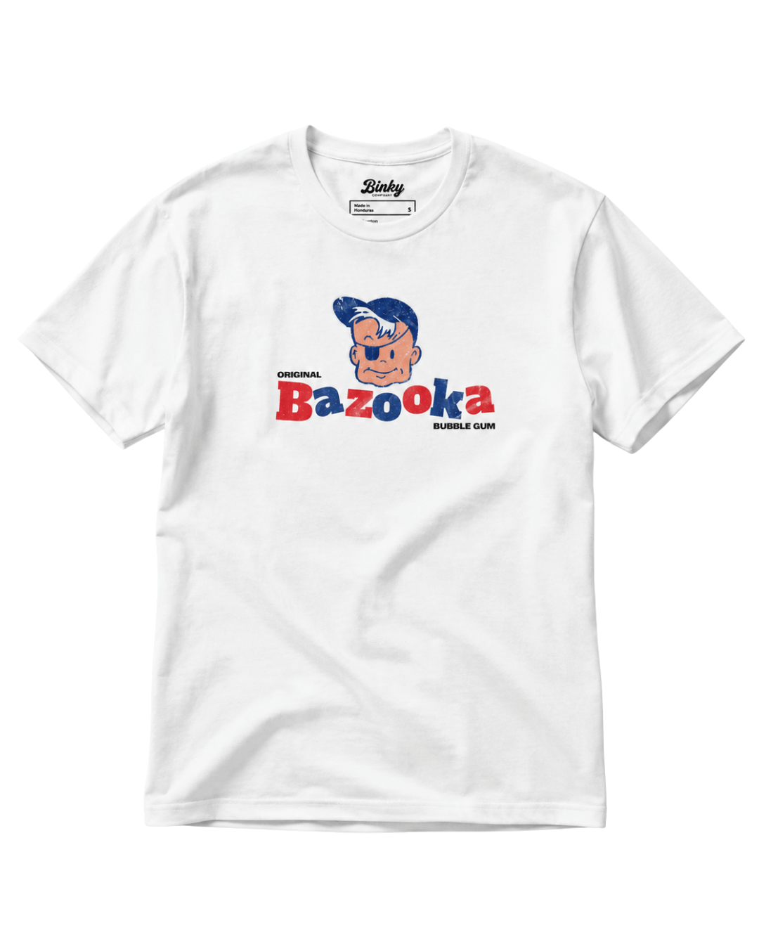 Bazooka Joe T-Shirt | Retro Bubblegum Legend featuring classic Bazooka design on a white tee.