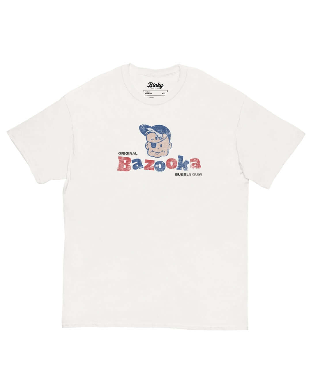 Bazooka Joe T-Shirt in White with retro bubblegum comic graphic