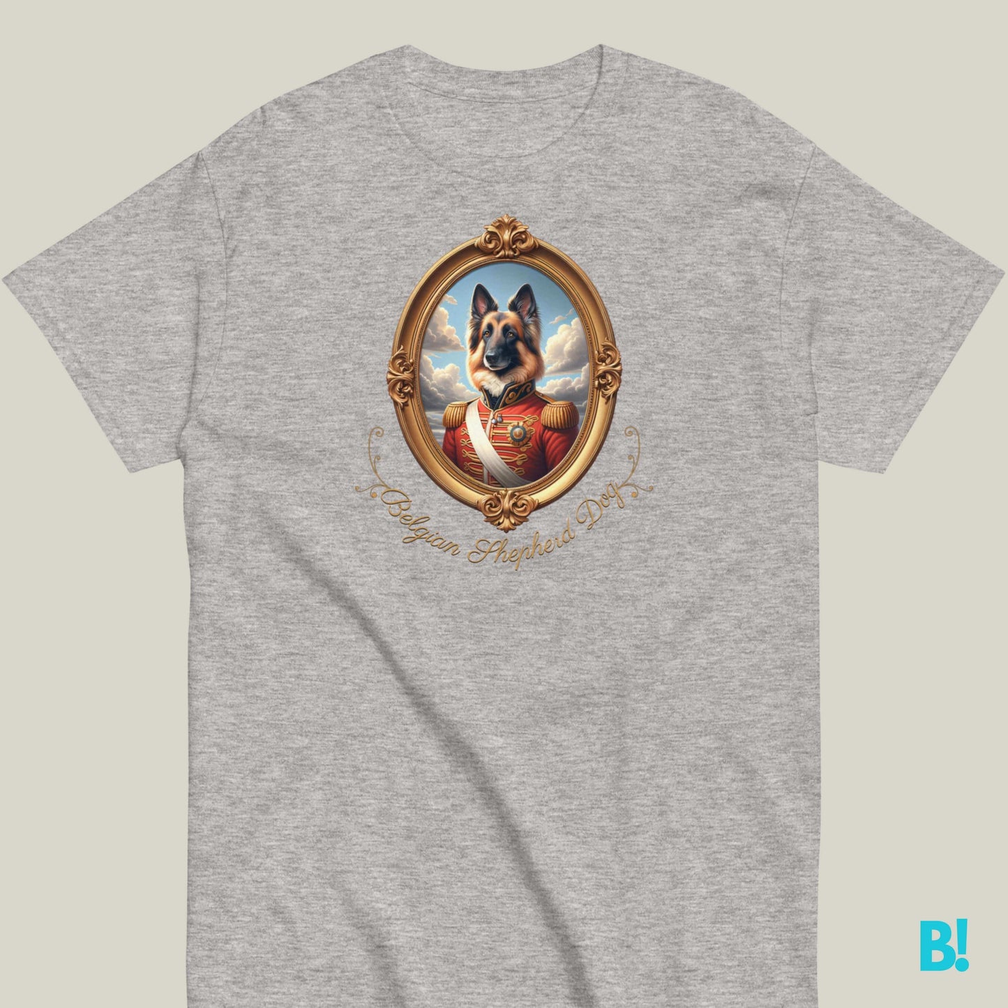 Belgian Shepherd Portrait Tee - Elegance & Comfort Don this luxurious 100% cotton Belgian Shepherd tee in 7 royal shades. Smart design for the smart breed enthusiast. Perfect fit guaranteed. €29.50 B!NKY Comfywear