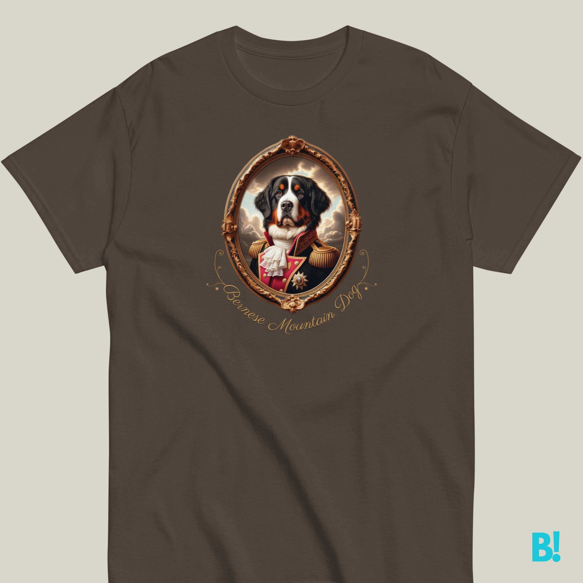 Bernese Mountain Dog T-shirt – Napoleon Dog Portrait Bernese Mountain Dog fans, this 100% cotton Napoleon portrait T-shirt is a must-have! Available in 7 colors for all dog lovers. €29.50 B!NKY Comfywear