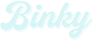 Binky Comfywear logo in a stylish turquoise font, representing comfort and style for fashion lovers.