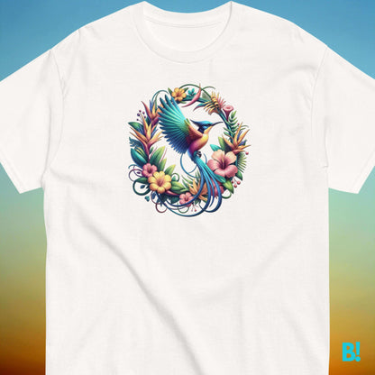 Bird of Paradise Tee: Tropical Island Style Tshirt Dive into tropical style with our Bird of Paradise tee! Perfect beachwear in 6 colors & sizes S-XXXL. Embrace island vibes in comfort. €29.50 B!NKY Comfywear