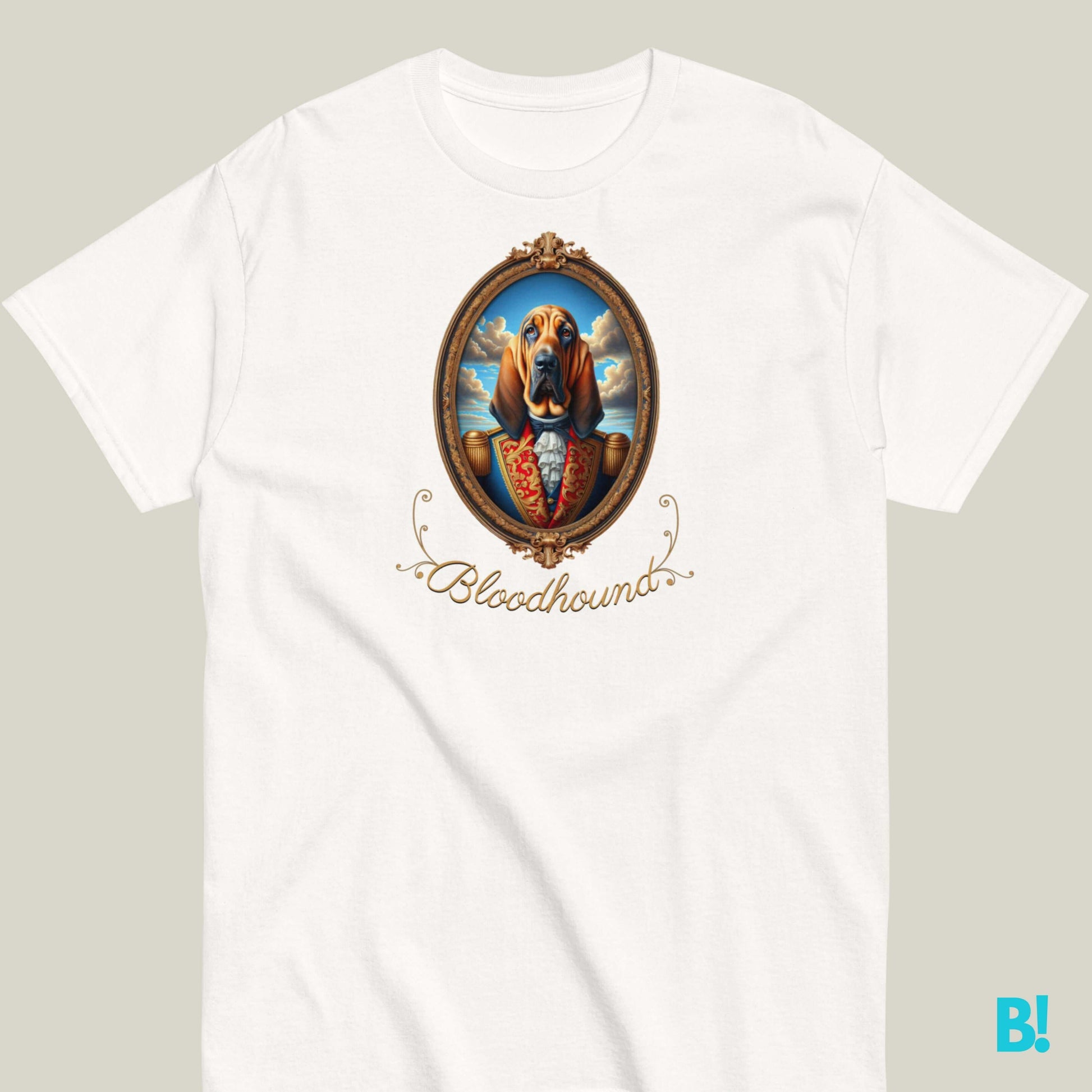 Bloodhound Napoleon Portrait T-shirt – 100% Cotton Love Bloodhounds? This Napoleon dog portrait T-shirt is perfect for you! 100% cotton, 7 colors available. Dog lovers, grab yours now! €29.50 B!NKY Comfywear