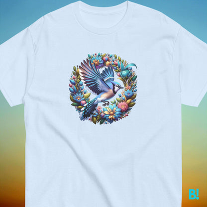 Blue Jay Tee: Soar in Style | Sizes S-XXXL Discover elegance & comfort with our Blue Jay Tee. 100% cotton, unisex, available in 6 colors & all sizes. Elevate your summer look! €29.50 B!NKY Comfywear