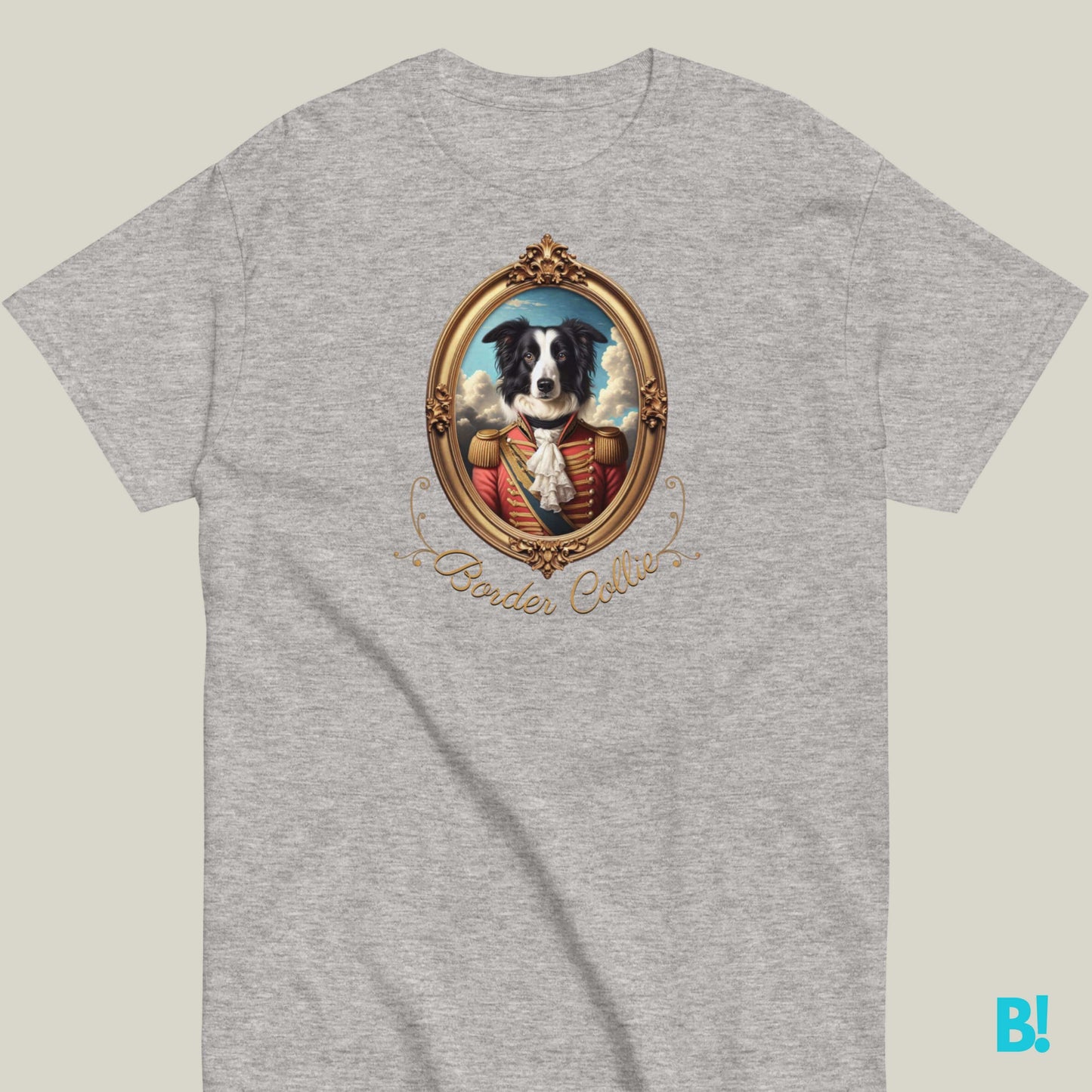 Border Collie Napoleon Portrait T-shirt – 100% Cotton Show off your Border Collie with this elegant Napoleon dog portrait T-shirt. 100% cotton, available in 7 colors. Perfect for dog lovers! €29.50 B!NKY Comfywear