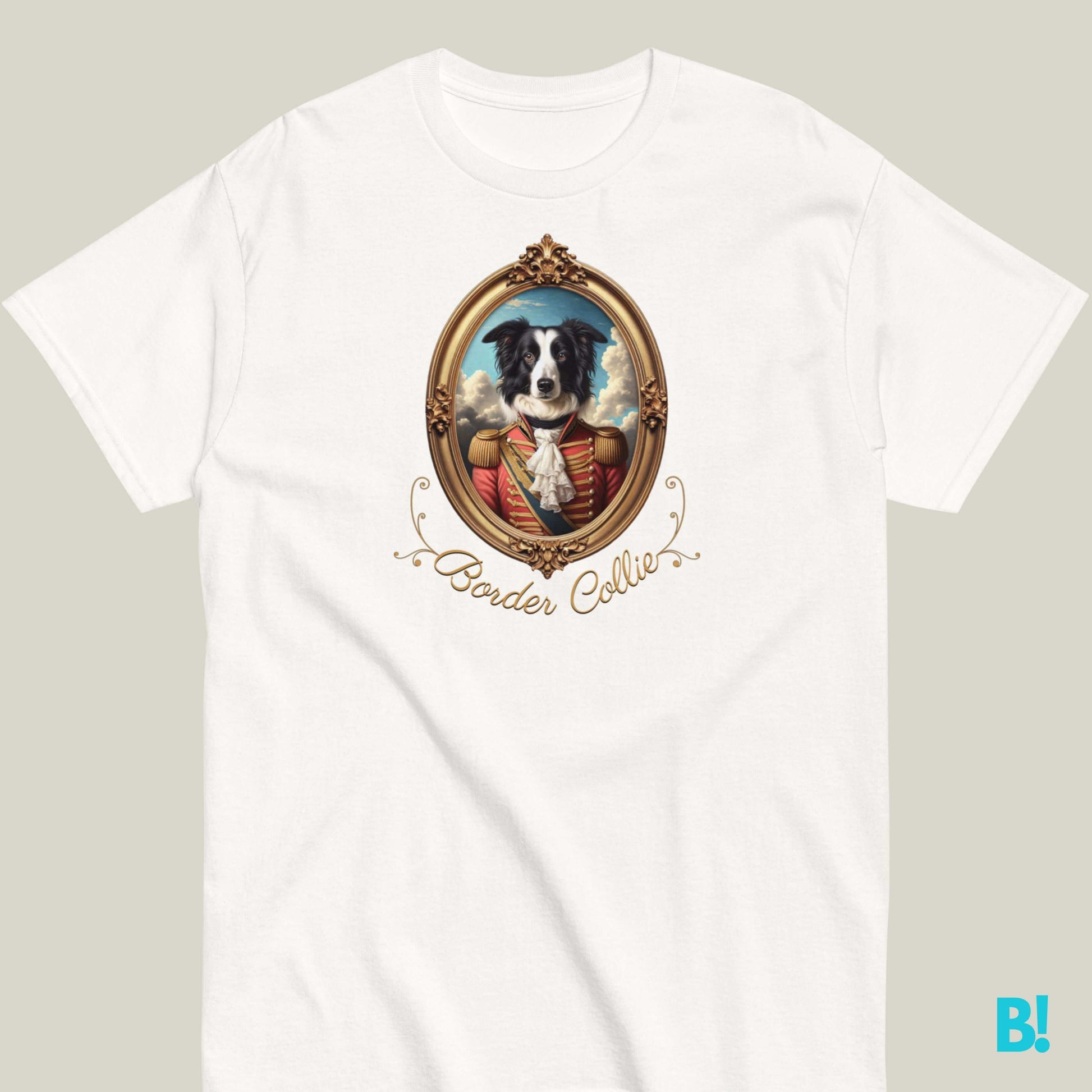 Border Collie Napoleon Portrait T-shirt – 100% Cotton Show off your Border Collie with this elegant Napoleon dog portrait T-shirt. 100% cotton, available in 7 colors. Perfect for dog lovers! €29.50 B!NKY Comfywear