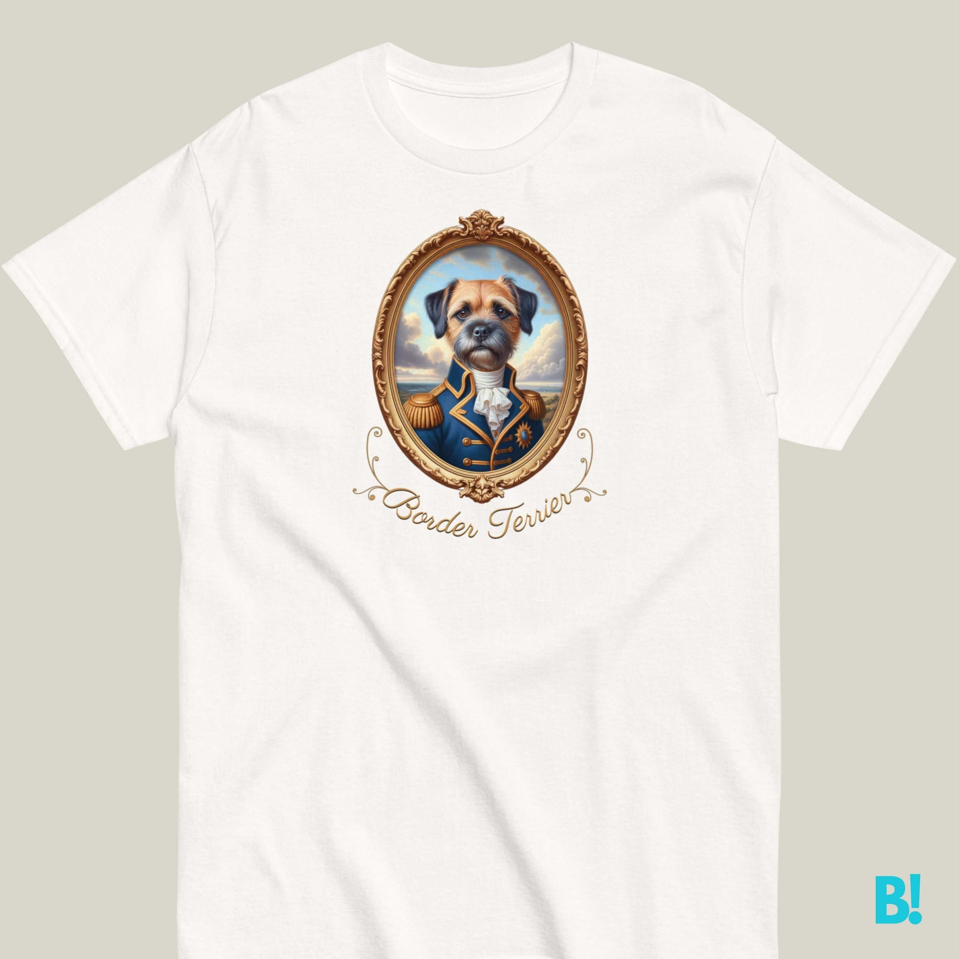 Border Terrier Napoleon Portrait T-shirt – 100% Cotton Show off your Border Terrier with this playful Napoleon dog portrait T-shirt. 100% cotton, 7 colors available. Dog lovers unite! €29.50 B!NKY Comfywear