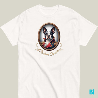 Boston Terrier Napoleon Dog T-shirt – 100% Cotton Love Boston Terriers? This Napoleon dog portrait T-shirt is perfect for you! 100% cotton, available in 7 colors. Show off your style! €29.50 B!NKY Comfywear