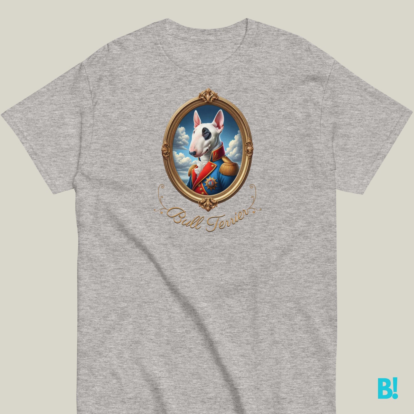 Bull Terrier Napoleon Dog T-shirt – 100% Cotton Bull Terrier lovers, this Napoleon dog portrait T-shirt is a must-have! 100% cotton in 7 colors. Show off your style! €29.50 B!NKY Comfywear