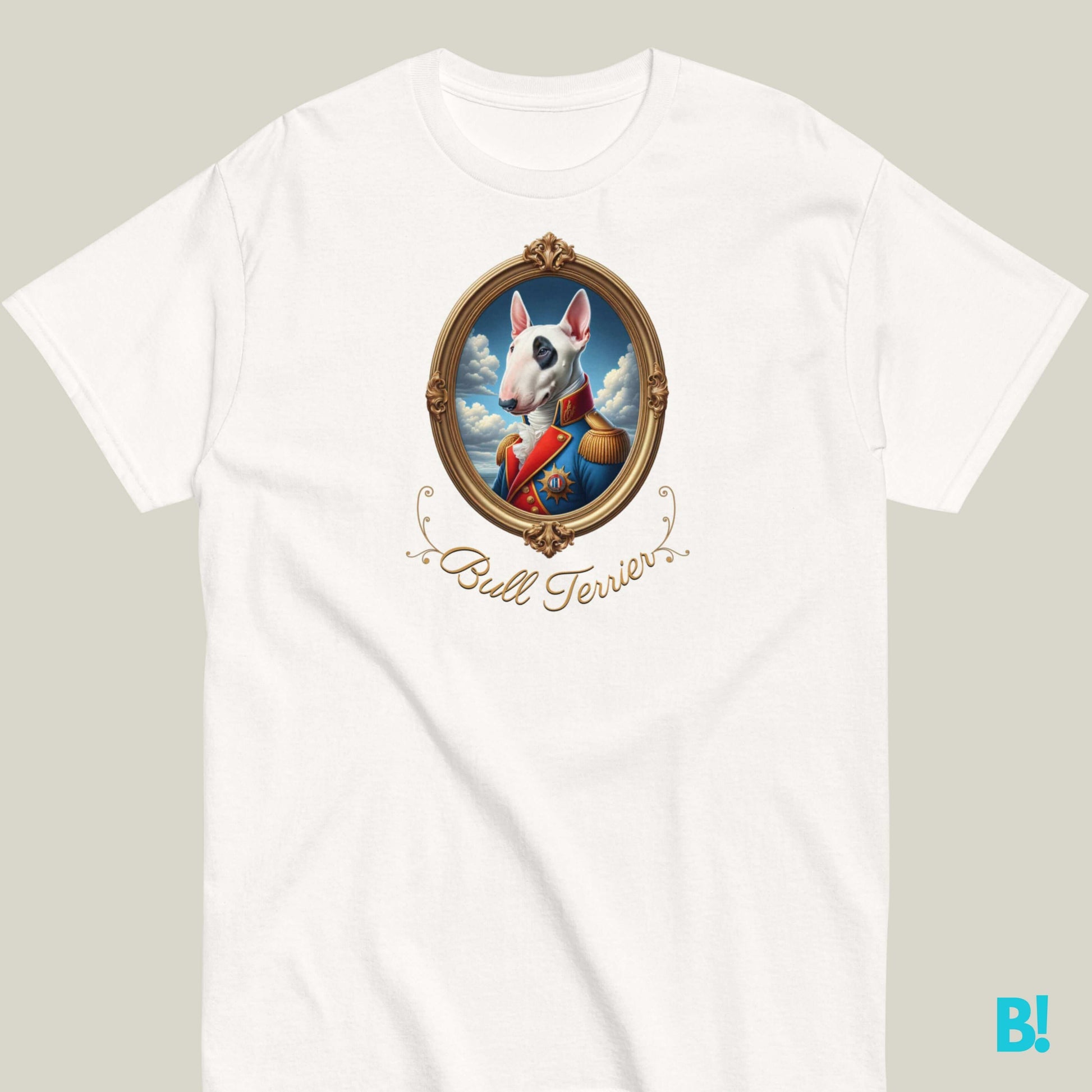 Bull Terrier Napoleon Dog T-shirt – 100% Cotton Bull Terrier lovers, this Napoleon dog portrait T-shirt is a must-have! 100% cotton in 7 colors. Show off your style! €29.50 B!NKY Comfywear