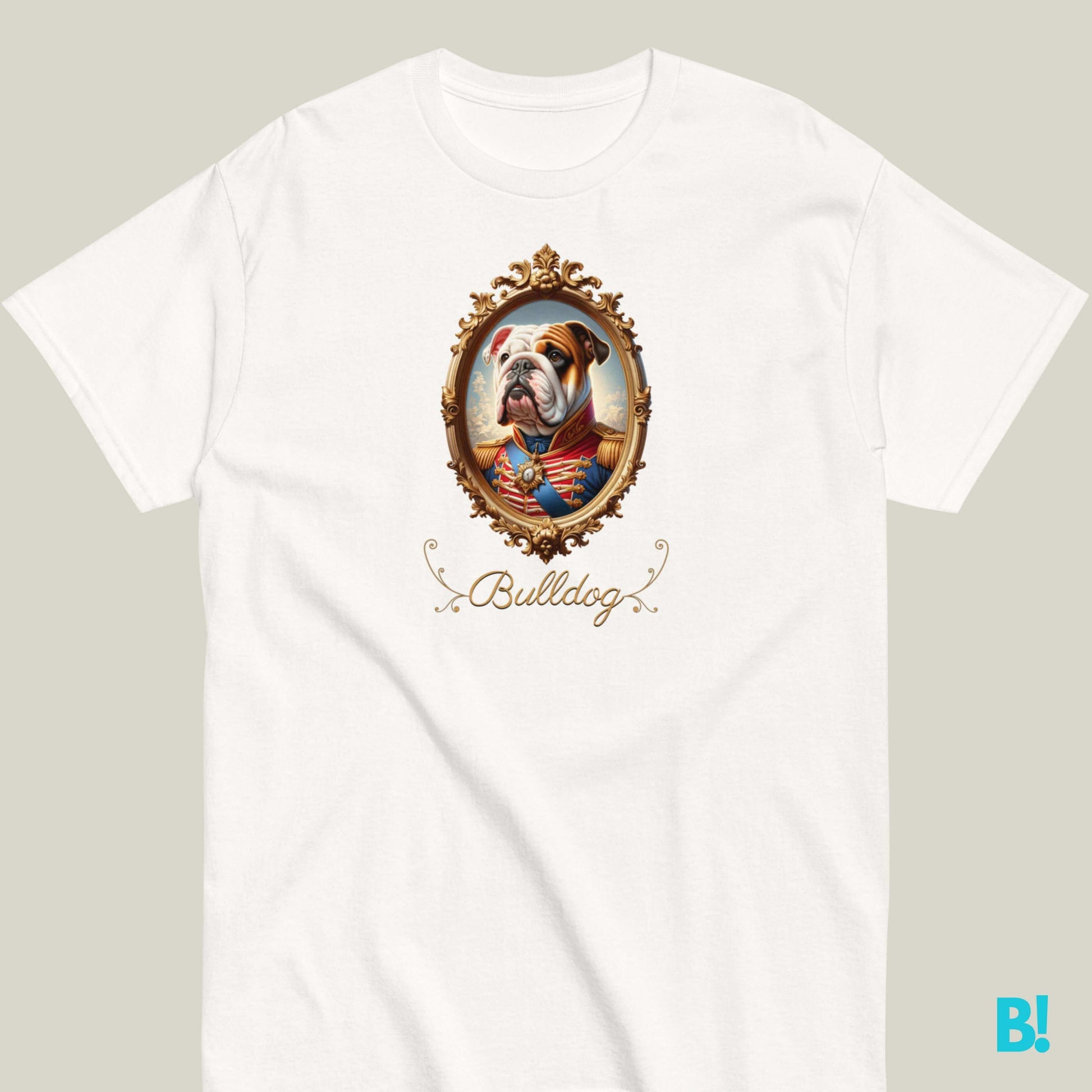 Bulldog Napoleon Dog Portrait T-shirt – 100% Cotton Bulldog lovers, celebrate your favorite breed with this charming Napoleon dog portrait T-shirt. Soft cotton, available in 7 colors. Perfect for dog lovers! €29.50 B!NKY Comfywear