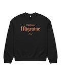 Hotel Migraine Heavy Sweater featuring Chateau Migraine design in stylish black for a chic statement look.