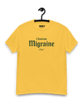 CHATEAU MIGRAINE T-SHIRT in vibrant yellow, showcasing premium soft cotton and relaxed fit for comfortable daily wear.