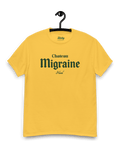 CHATEAU MIGRAINE T-SHIRT | GRAND CRU HANGOVER from Binky Comfywear on a yellow background.