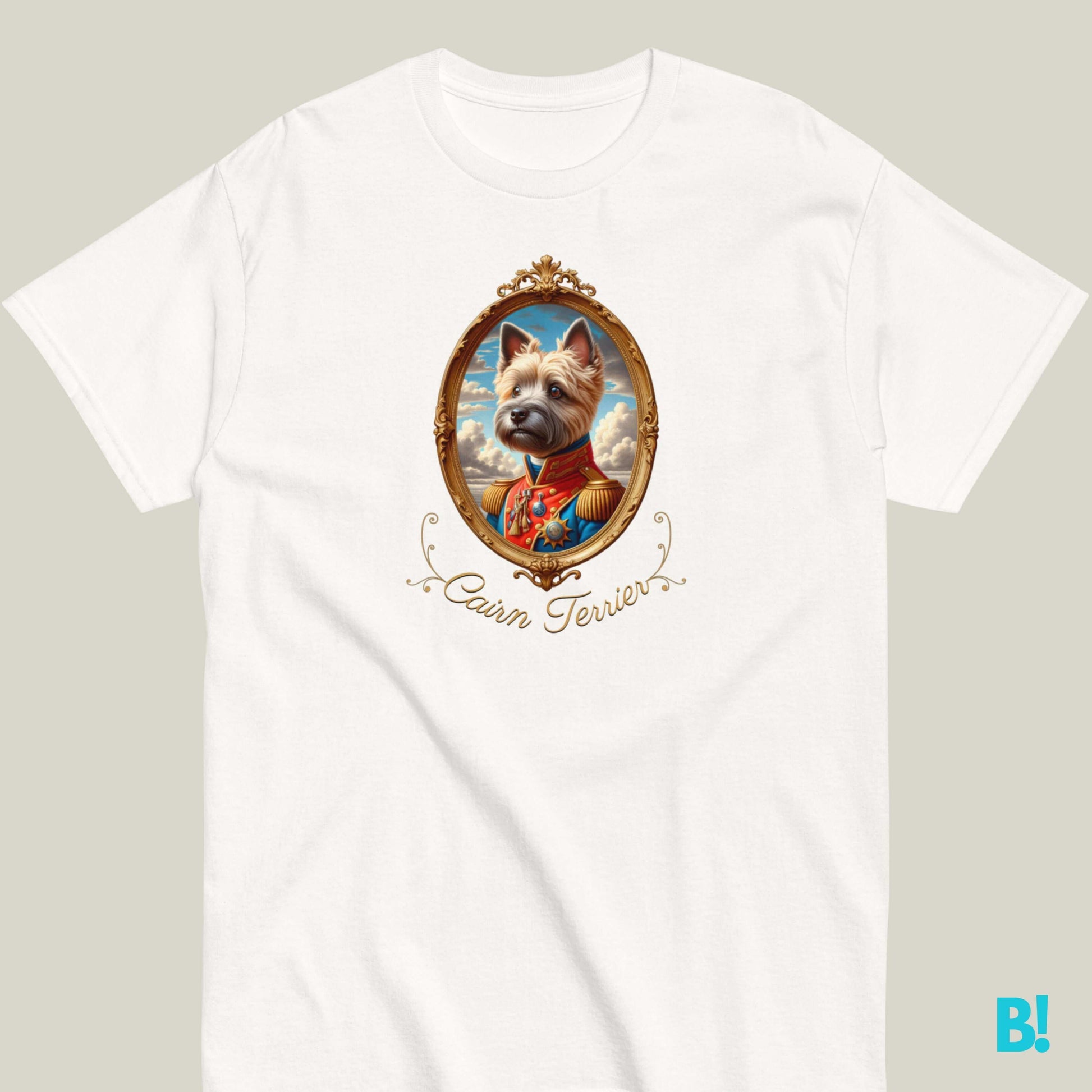 Cairn Terrier Napoleon Portrait T-shirt – 100% Cotton Show your love for Cairn Terriers with this playful Napoleon dog portrait T-shirt. Available in 7 colors, 100% cotton. Dog lovers unite! €29.50 B!NKY Comfywear