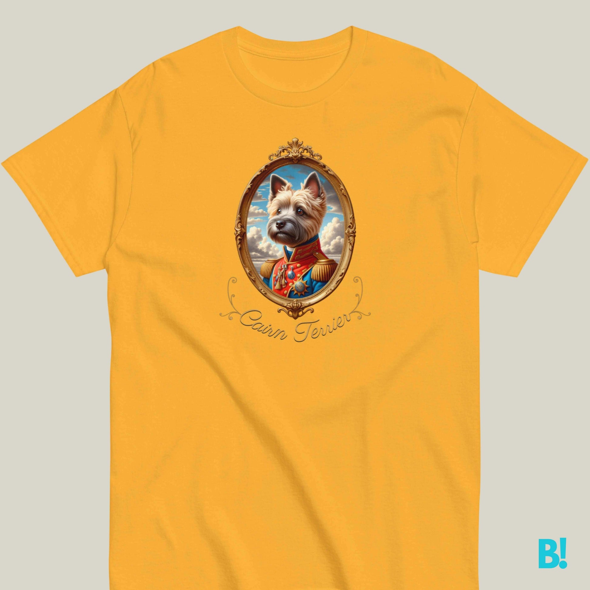 Cairn Terrier Napoleon Portrait T-shirt – 100% Cotton Show your love for Cairn Terriers with this playful Napoleon dog portrait T-shirt. Available in 7 colors, 100% cotton. Dog lovers unite! €29.50 B!NKY Comfywear