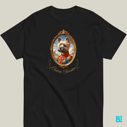 Cairn Terrier Napoleon Portrait T-shirt – 100% Cotton Show your love for Cairn Terriers with this playful Napoleon dog portrait T-shirt. Available in 7 colors, 100% cotton. Dog lovers unite! €29.50 B!NKY Comfywear