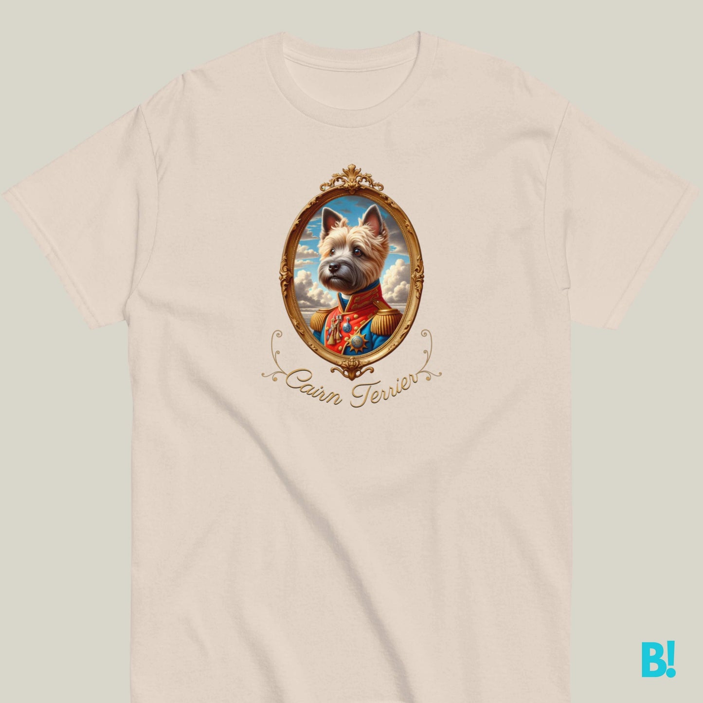 Cairn Terrier Napoleon Portrait T-shirt – 100% Cotton Show your love for Cairn Terriers with this playful Napoleon dog portrait T-shirt. Available in 7 colors, 100% cotton. Dog lovers unite! €29.50 B!NKY Comfywear