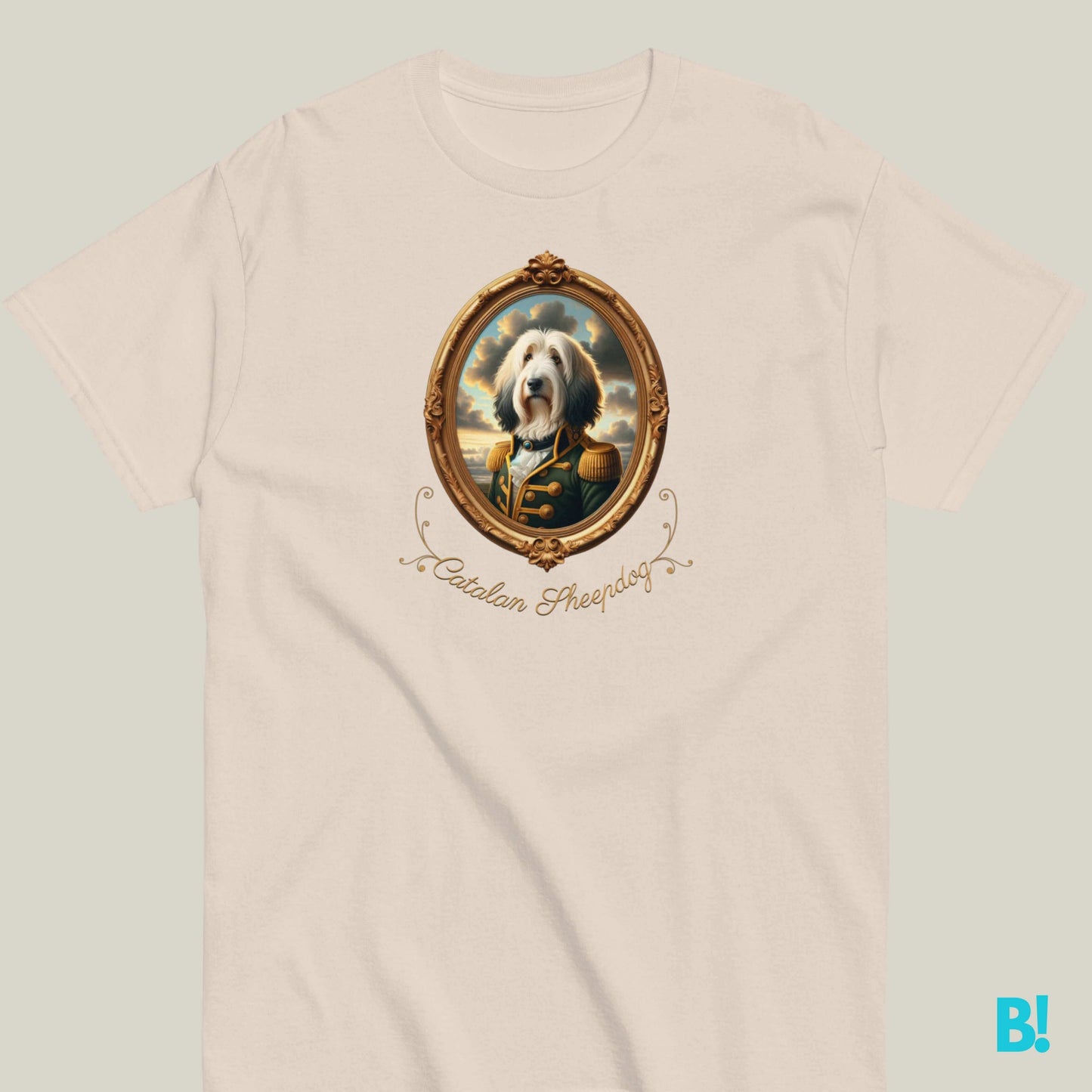 Catalan Sheepdog Napoleon T-shirt – 100% Cotton Celebrate your Catalan Sheepdog with this unique Napoleon dog portrait T-shirt. 100% cotton, available in 7 colors. A must-have for dog lovers! €29.50 B!NKY Comfywear