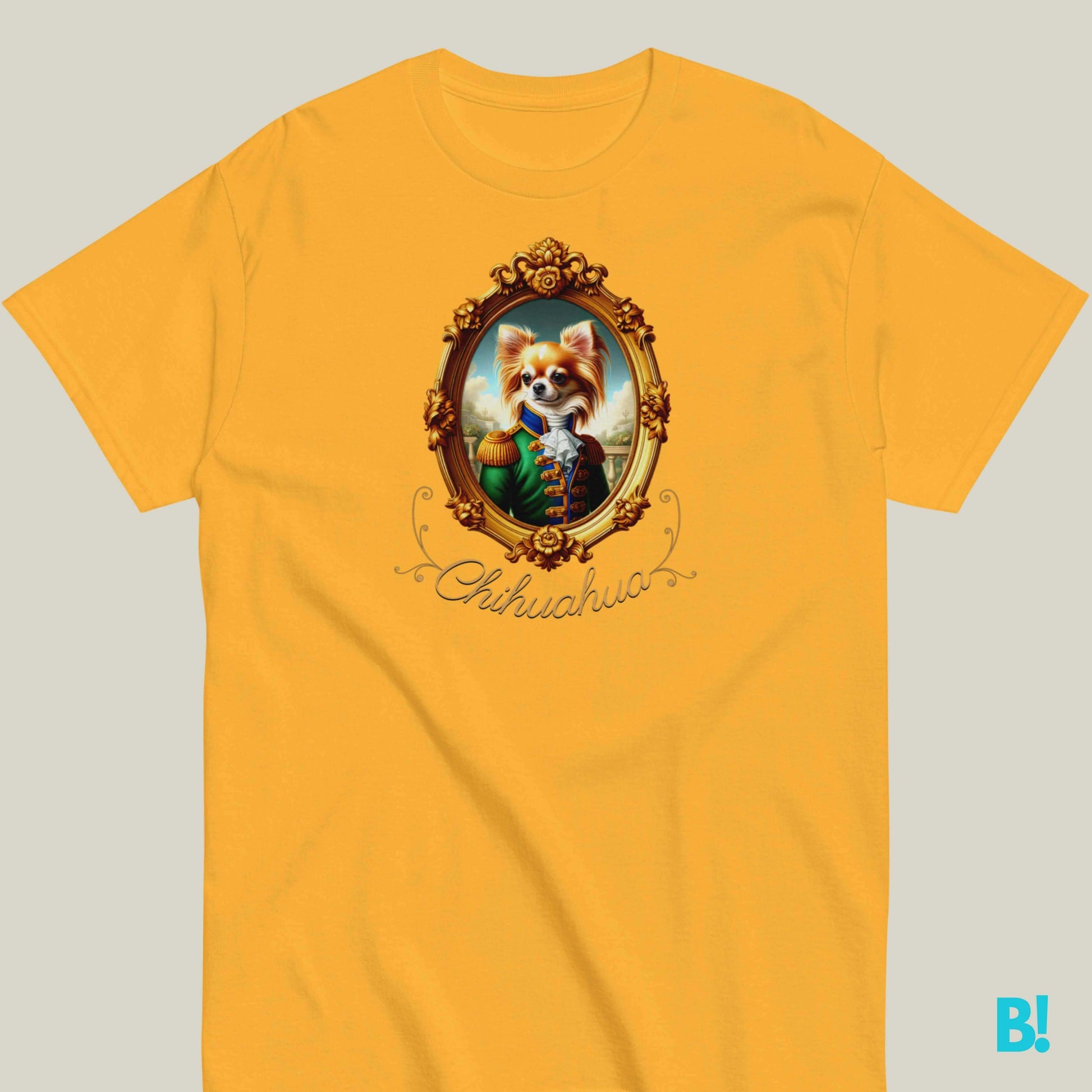 Chihuahua Napoleon Dog Portrait T-shirt – 100% Cotton Chihuahua lovers, this fun Napoleon dog portrait T-shirt is perfect for you! Soft cotton, available in 7 colors. A playful choice! €29.50 B!NKY Comfywear