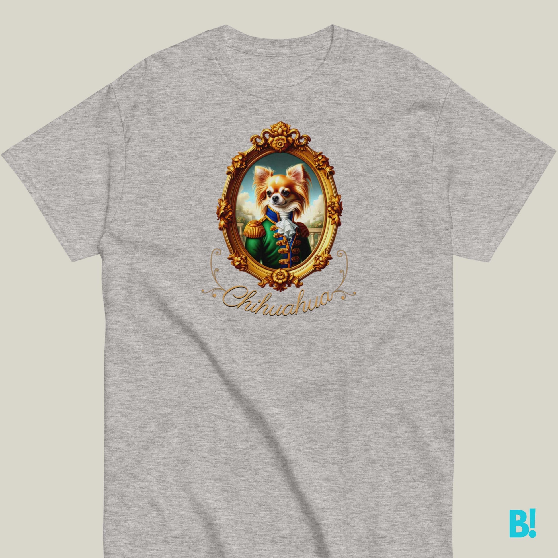 Chihuahua Napoleon Dog Portrait T-shirt – 100% Cotton Chihuahua lovers, this fun Napoleon dog portrait T-shirt is perfect for you! Soft cotton, available in 7 colors. A playful choice! €29.50 B!NKY Comfywear