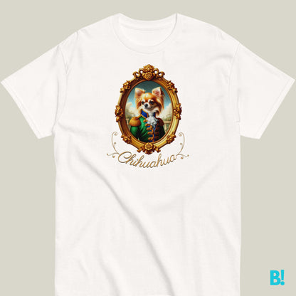 Chihuahua Napoleon Dog Portrait T-shirt – 100% Cotton Chihuahua lovers, this fun Napoleon dog portrait T-shirt is perfect for you! Soft cotton, available in 7 colors. A playful choice! €29.50 B!NKY Comfywear