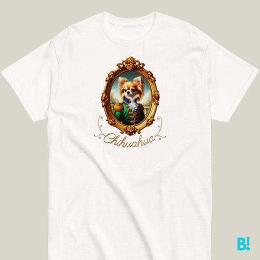Chihuahua Spirit Tshirt Bold & Charming Unisex Cotton Shirt Embrace your pint-sized pal's big personality with our Chihuahua portrait tee. 100% cotton comfort in 7 royal colors. Shop now for your right fit! €29.50 B!NKY Comfywear