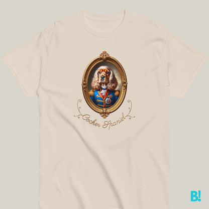 Cocker Spaniel Napoleon Portrait T-shirt – 100% Cotton Love Cocker Spaniels? This Napoleon dog portrait T-shirt is perfect for you! 100% cotton, available in 7 colors. A timeless look! €29.50 B!NKY Comfywear