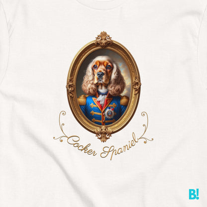 Cocker Spaniel Napoleon Portrait T-shirt – 100% Cotton Love Cocker Spaniels? This Napoleon dog portrait T-shirt is perfect for you! 100% cotton, available in 7 colors. A timeless look! €29.50 B!NKY Comfywear