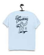 DOS CERVEZAS IBIZA T-SHIRT design featuring a cartoon character on the back, perfect summer comfywear.