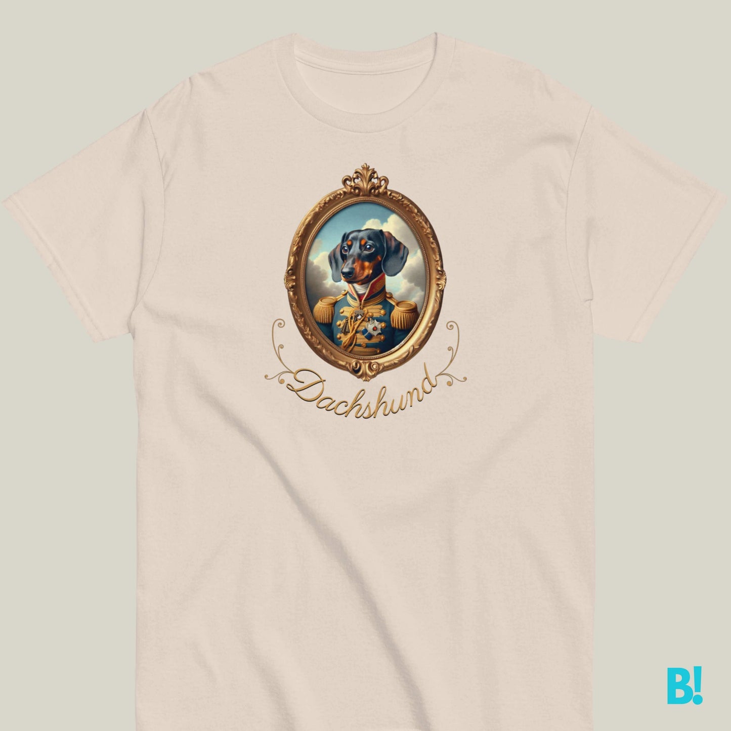 Dachshund Napoleon Dog Portrait T-shirt – 100% Cotton Dachshund fans, get this fun Napoleon dog portrait T-shirt! Soft cotton in 7 colors. Perfect for playful dog lovers! €29.50 B!NKY Comfywear