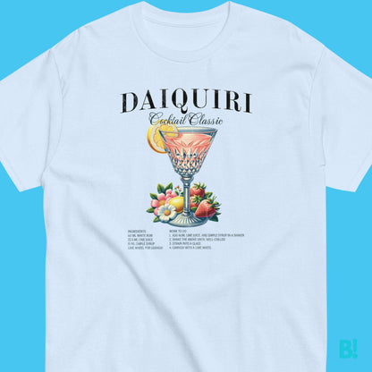 Iconic Daiquiri T-Shirt - B!NKY Comfywear Elevate your style with the Iconic Daiquiri Cocktail T-Shirt. 100% Cotton, unisex, available in 5 colors. Perfect blend of charm & sophistication. €29.50 B!NKY Comfywear
