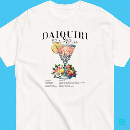 Iconic Daiquiri T-Shirt - B!NKY Comfywear Elevate your style with the Iconic Daiquiri Cocktail T-Shirt. 100% Cotton, unisex, available in 5 colors. Perfect blend of charm & sophistication. €29.50 B!NKY Comfywear