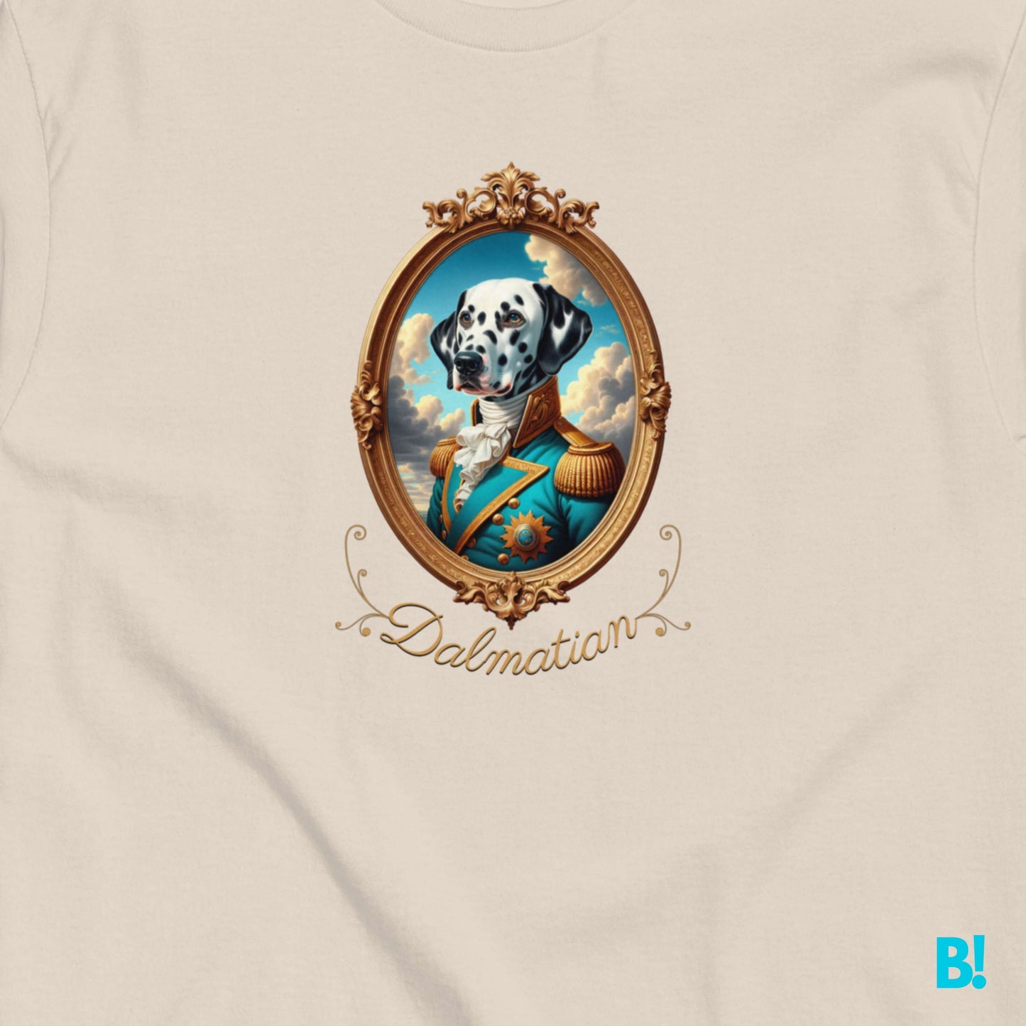 Dalmatian Napoleon Portrait T-shirt – 100% Cotton Dalmatian fans, this Napoleon dog portrait T-shirt is perfect for you! 100% cotton and 7 color choices. Get spotted in style! €29.50 B!NKY Comfywear