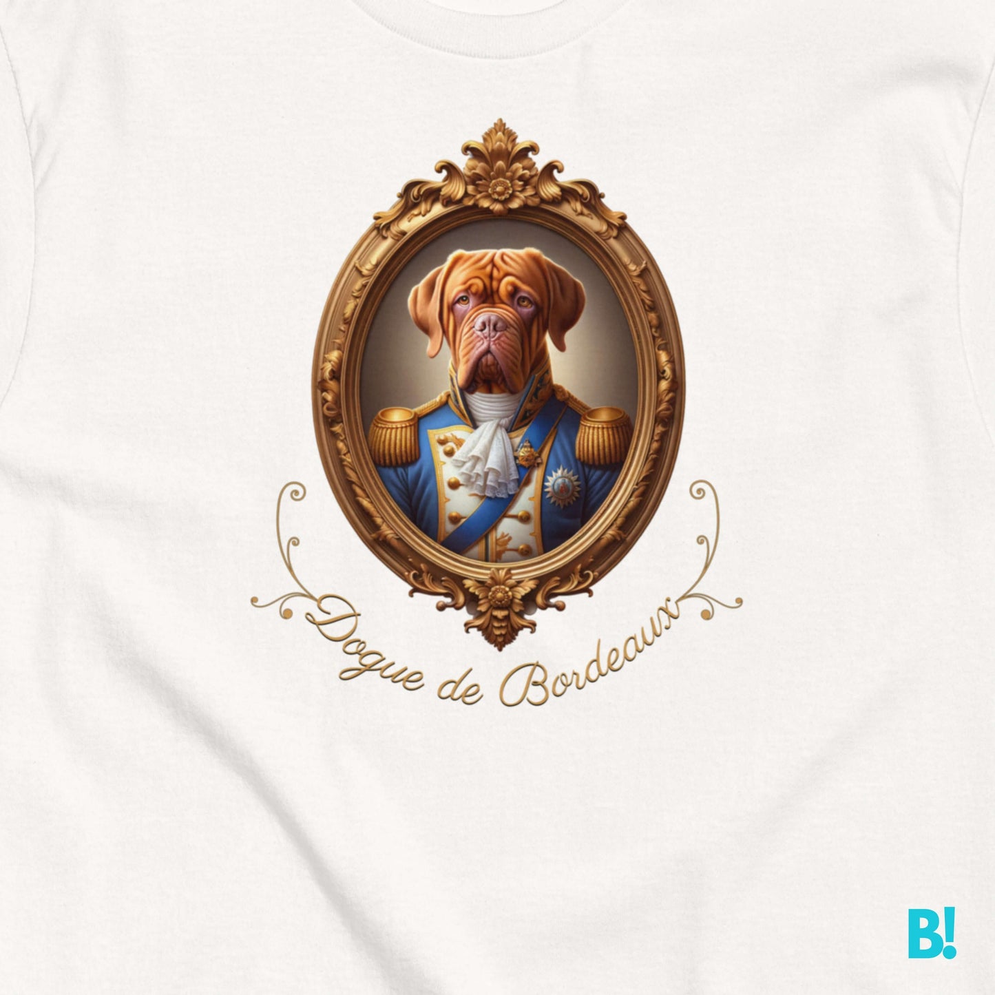 Dogue de Bordeaux Napoleon T-shirt – 100% Cotton Show off your Dogue de Bordeaux pride with this regal Napoleon dog portrait T-shirt. 100% cotton, 7 colors. Perfect for dog lovers! €29.50 B!NKY Comfywear