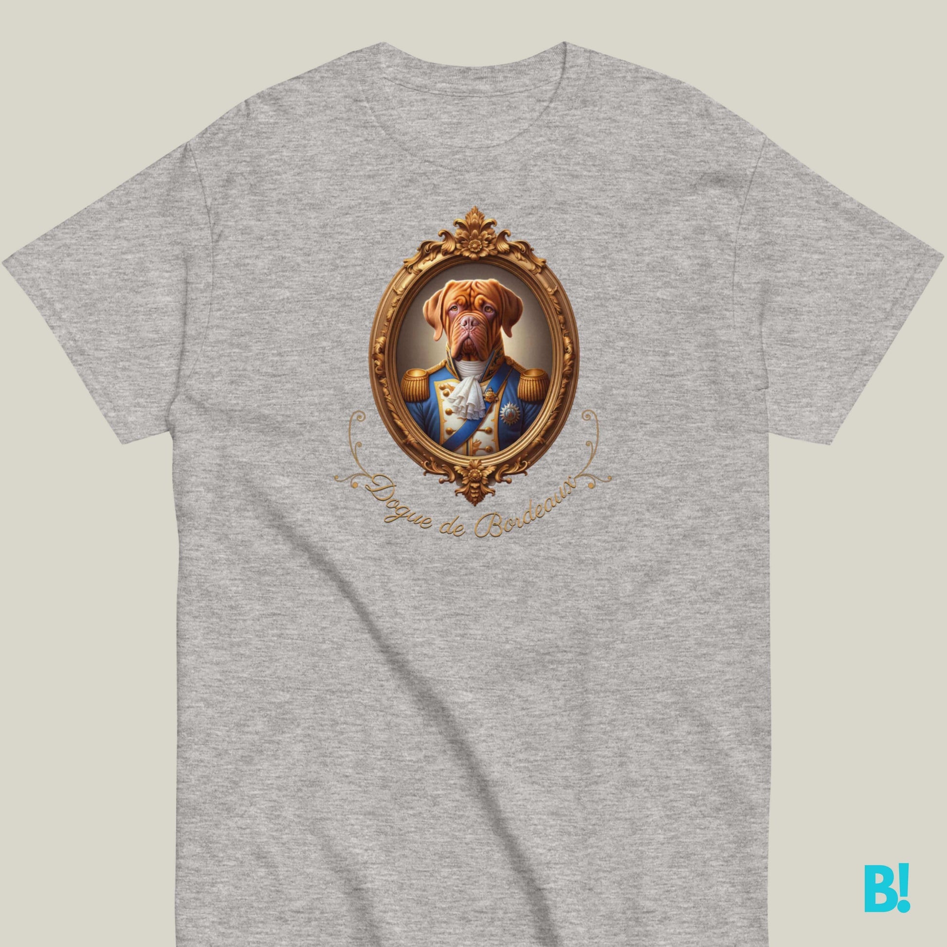 Dogue de Bordeaux Napoleon T-shirt – 100% Cotton Show off your Dogue de Bordeaux pride with this regal Napoleon dog portrait T-shirt. 100% cotton, 7 colors. Perfect for dog lovers! €29.50 B!NKY Comfywear