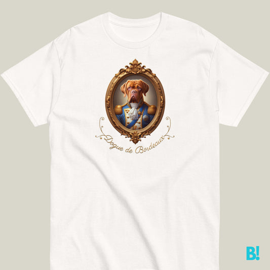 Dogue de Bordeaux Napoleon T-shirt – 100% Cotton Show off your Dogue de Bordeaux pride with this regal Napoleon dog portrait T-shirt. 100% cotton, 7 colors. Perfect for dog lovers! €29.50 B!NKY Comfywear